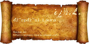 Árpási Laura névjegykártya