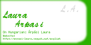 laura arpasi business card